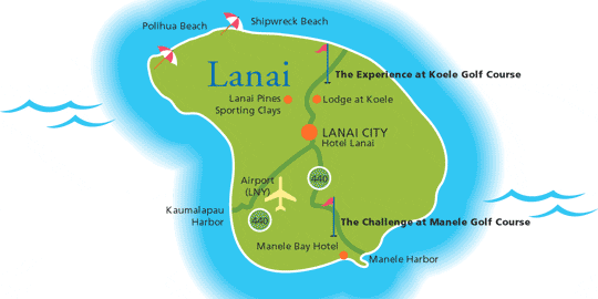 map_lanai Hawaiian Island Map of Lanai